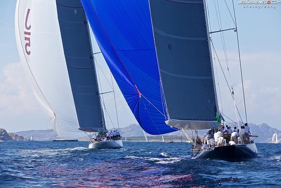 Ranger & Velsheda on day five of the Maxi Yacht Rolex Cup photo copyright Jesus Renedo taken at Yacht Club Costa Smeralda and featuring the J Class class