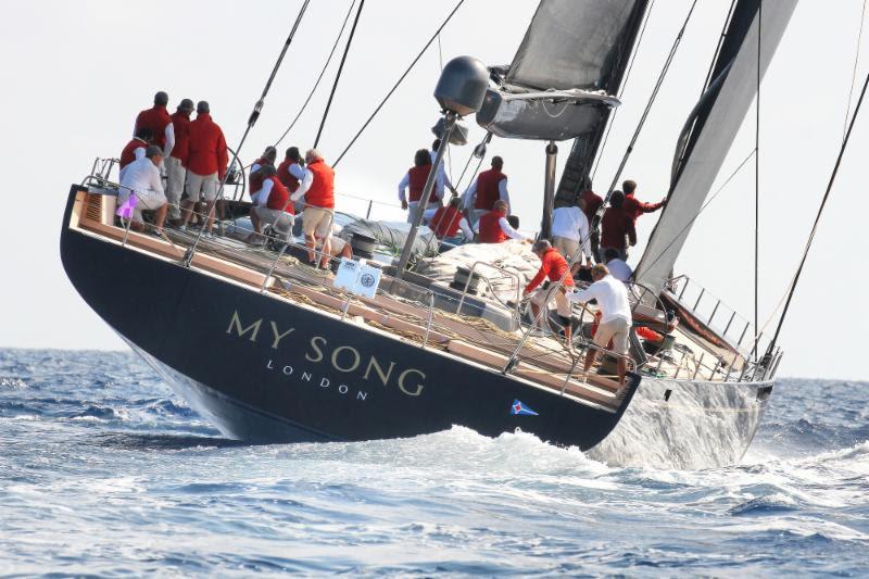 Pier Luigi Loro Piana's 130ft (40m) Baltic 130 My Song, the largest yacht competing in the 2018 RORC Transatlantic Race photo copyright Carlo Borlenghi taken at Royal Ocean Racing Club and featuring the J Class class