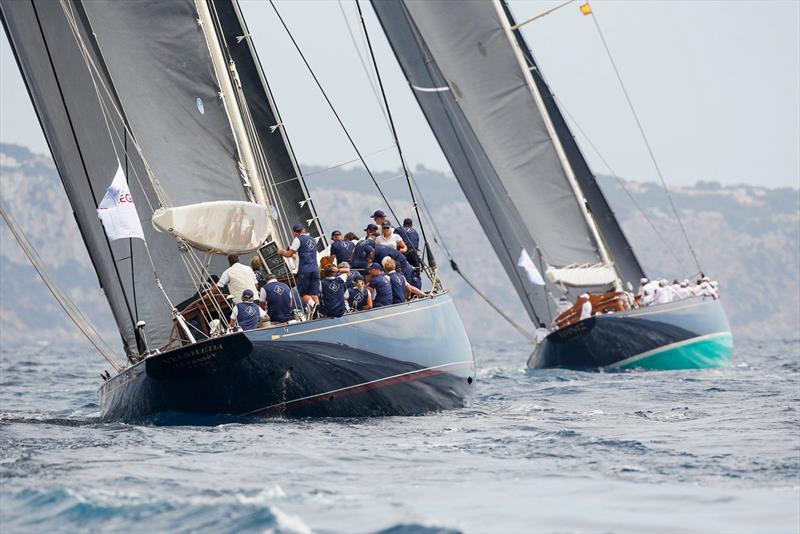 Velsheda and Topaz - 2019 Superyacht Cup Palma photo copyright Sailing Energy taken at Real Club Náutico de Palma and featuring the J Class class