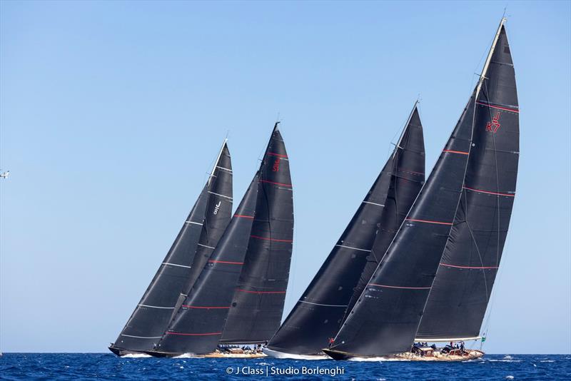 J Class racing on day 4 at the Maxi Yacht Rolex Cup photo copyright Francesco Ferri / Studio Borlenghi taken at Yacht Club Costa Smeralda and featuring the J Class class