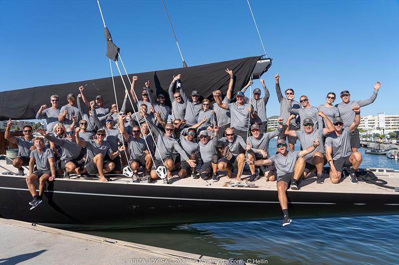 Celebration of the Svea in Marina Ibiza on the stern of the J Class - Ibiza JoySail - photo © Carlos Hellín