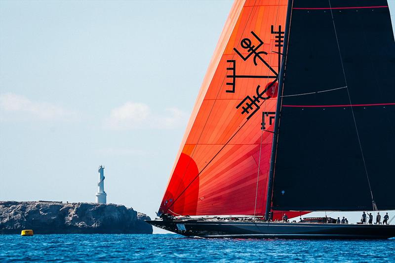 The Svea passing by the Espardell lighthouse - Ibiza JoySail - photo © Sailing Energy