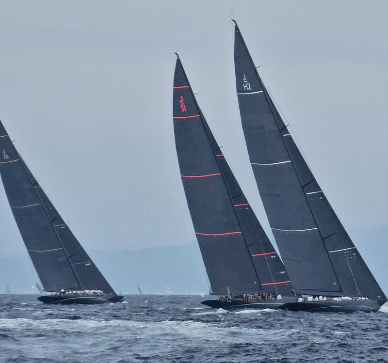 The trio of Js at the start of their final windward-leeward race today at Les Voiles de Saint Tropez 2026  - photo © IMA
