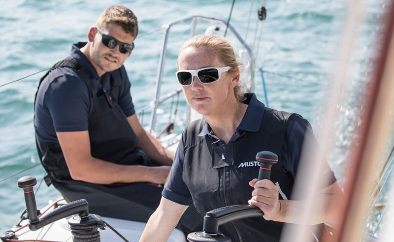 Double Olympic gold medalist Shirley Robertson and Volvo Ocean Race vetern Henry Bomby hope to represent the UK in the new Mixed Two Person Offshore Keelboat event at the Paris 2024 Olympics  photo copyright Tim Butt—www.vertigo-films.com taken at Royal Ocean Racing Club and featuring the Jeanneau class