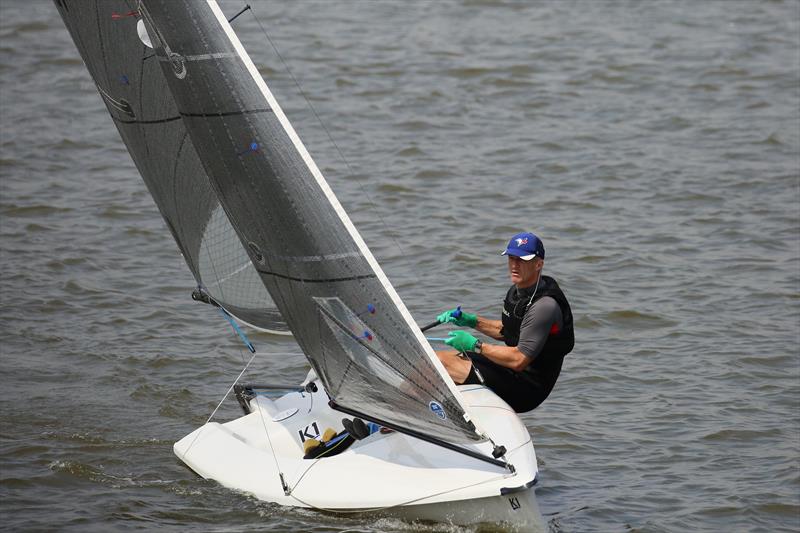 Duncan Madin, K1 winner in the Oulton Broad Phantom, K1 and Streaker open photo copyright Karen Langston taken at Waveney & Oulton Broad Yacht Club and featuring the K1 class