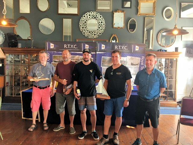 K1 National Championships prizewinners (L-R): Mike Commander (First Master), Guy Woodhouse (4th), Tom White (3rd), Paul Smalley (1st), Andrew Snell (2nd) - photo © Frances Commander