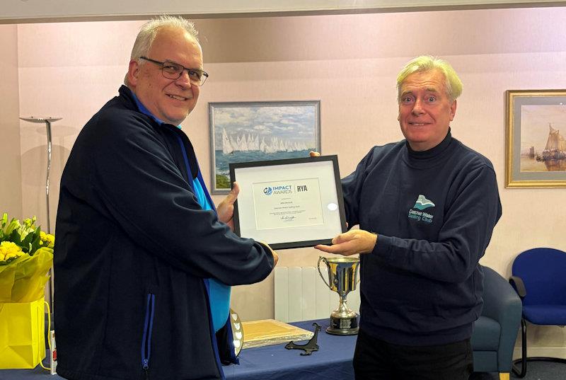Mike Beckett wins an RYA Impact Award photo copyright Hilly King taken at Datchet Water Sailing Club and featuring the K1 class