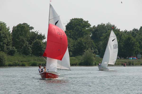 Reaching at the Lakeside Kestrel Open photo copyright Julie Jarvey taken at Lakeside Sailing Club and featuring the Kestrel class