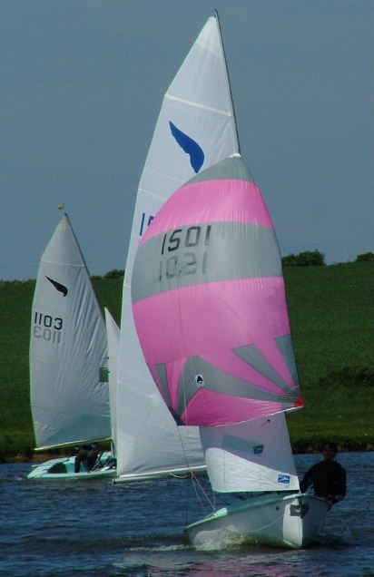 Action from the Lakeside Kestrel open photo copyright Lisa Hobbs taken at Lakeside Sailing Club and featuring the Kestrel class