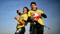 Worlds' defending Champions Lauriane Nolot and Max Maeder after their wins at 2023 Sardina Grand Slam