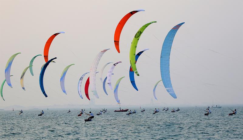 Day 3 of the IKA KiteFoil Gold Cup in Qatar photo copyright Shahjahan Moidin taken at  and featuring the Kiteboarding class