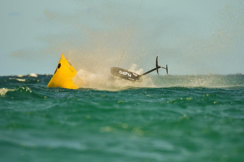 Théo de Ramecourt mid-crash  photo copyright Santiagro Grimm taken at  and featuring the Kiteboarding class