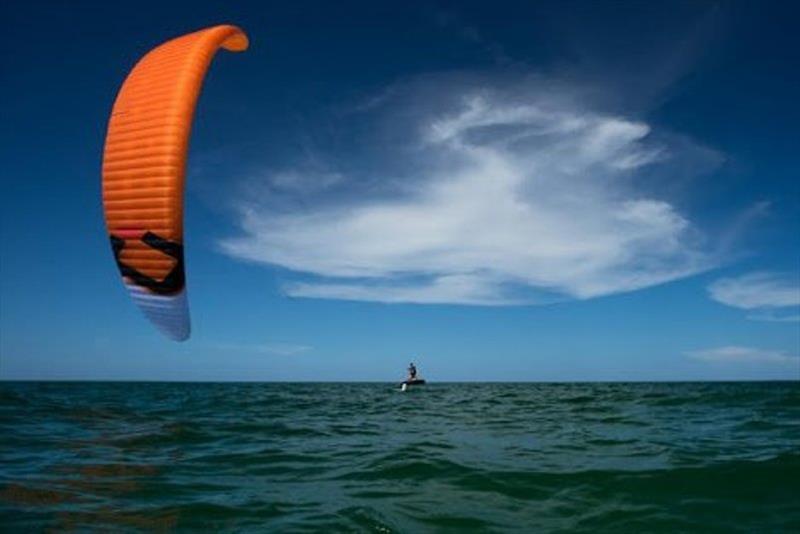 Fun little session learning to tack the foil board and foil kite. Eating humble pie but enjoying every minute of it - photo © Steve Bodner