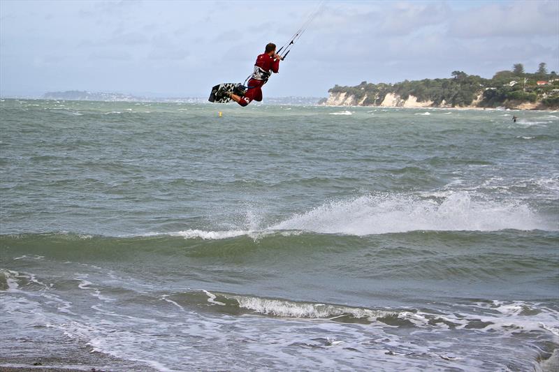 Lift-off - Kiteboarding - March 22, 2016 photo copyright Richard Gladwell taken at Takapuna Boating Club and featuring the Kiteboarding class