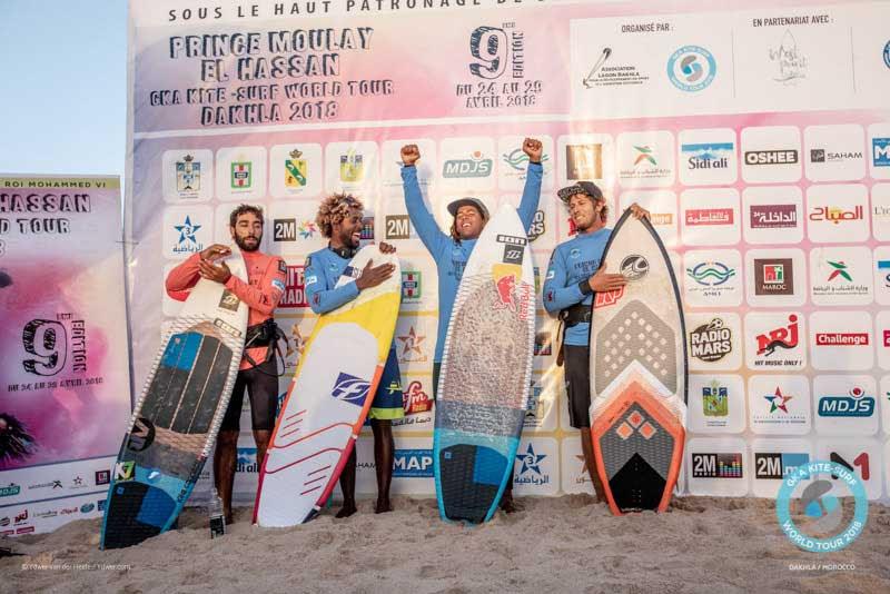 The men's podium photo copyright Ydwer van der Heide taken at  and featuring the Kiteboarding class