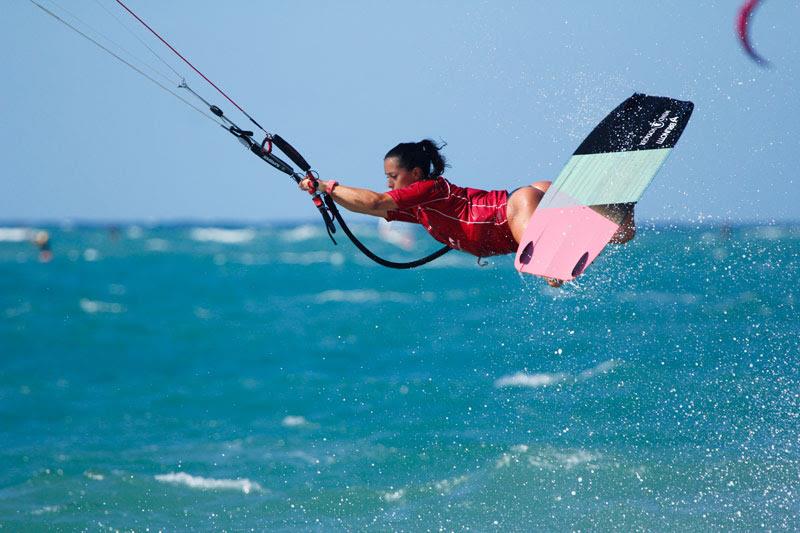 Rita Arnaus unhooked and, so far, unbeaten after two heats photo copyright Event Media taken at  and featuring the Kiteboarding class
