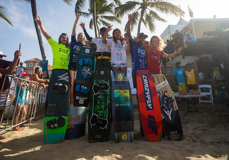 The finalists on day five - GKA Air Games Cabarete - Day 5 photo copyright Event Media taken at  and featuring the Kiteboarding class