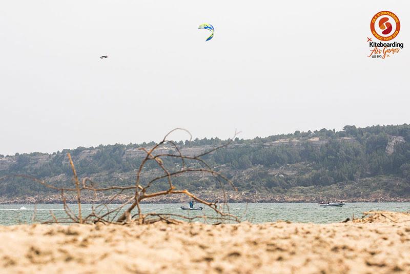Maxime Chabloz going HUGE during a tow-up session in Leucate photo copyright Toby Bromwich taken at  and featuring the Kiteboarding class