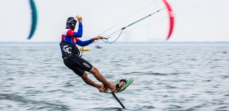 2018 KiteFoil World Series Act 1 - Day 2 photo copyright IKA / Alex Schwarz taken at  and featuring the Kiteboarding class