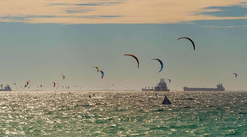 Red Bull Lighthouse to Leighton 2017 - Lowres Looking from Leighton Beach photo copyright Gordon Pettigrew taken at  and featuring the Kiteboarding class
