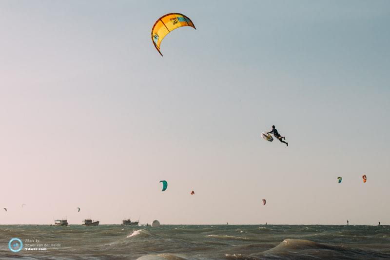 James was regularly checking in for flights to the skies - Day 1 - 2018 GKA Kite-Surf World Tour Prea, Round 6 photo copyright Ydwer van der Heide taken at  and featuring the Kiteboarding class