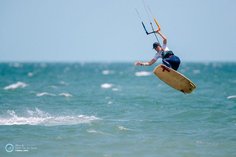 Sabine Beukeleers, sockin' it to the girls - Day 2 - 2018 GKA Kite-Surf World Tour Prea, Round 6 photo copyright Ydwer van der Heide taken at  and featuring the Kiteboarding class