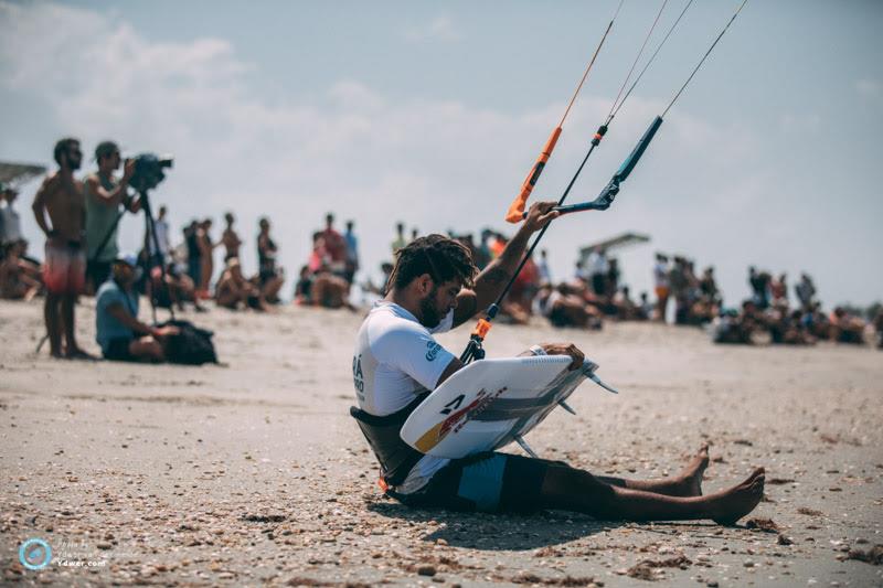 Airton getting a little quiet time ahead of the final - Day 2 - 2018 GKA Kite-Surf World Tour Prea, Round 6 photo copyright Ydwer van der Heide taken at  and featuring the Kiteboarding class