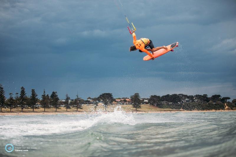 Camille on day one at the KSWT Torquay - 2018 GKA Kite-Surf World Tour Torquay photo copyright Ydwer van der Heide taken at  and featuring the Kiteboarding class