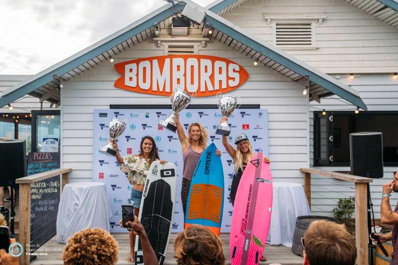 Women podium - 2018 GKA Kite-Surf World Tour Torquay photo copyright Ydwer van der Heide taken at  and featuring the Kiteboarding class