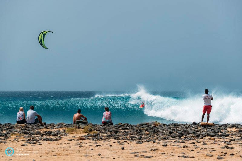 Mitu exits the green room - GKA Kite-Surf World Cup Cabo Verde, Day 2 photo copyright Ydwer van der Heide taken at  and featuring the Kiteboarding class