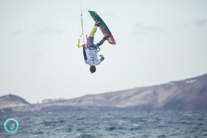 Set Teixeira gave Carlos a real run for his money in their heat. They stuck highest scoring tricks of the day between them - GKA Freestyle World Cup Gran Canaria - photo © Svetlana Romantsova