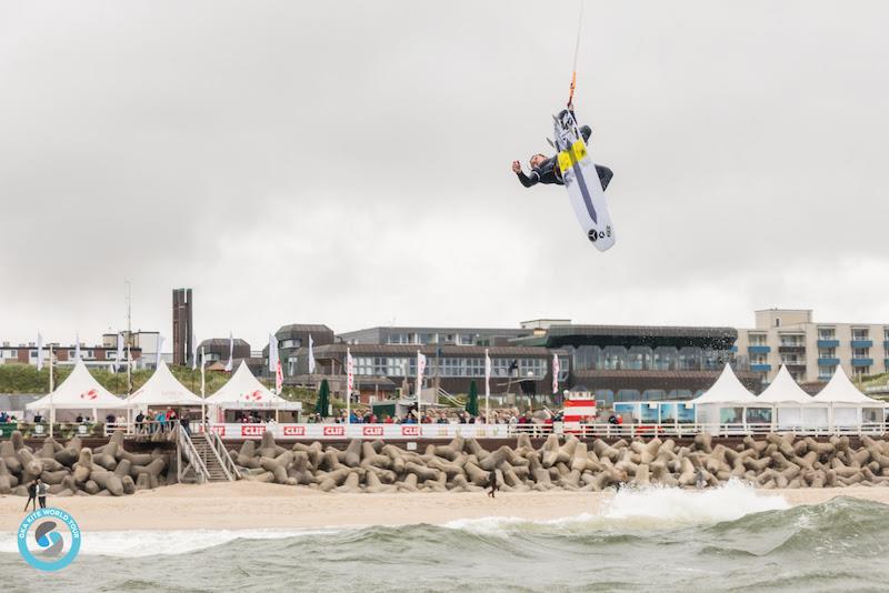Carew launches his way into third place and beyond - 2019 GKA Kite-Surf World Cup Sylt photo copyright Svetlana Romantsova taken at  and featuring the Kiteboarding class
