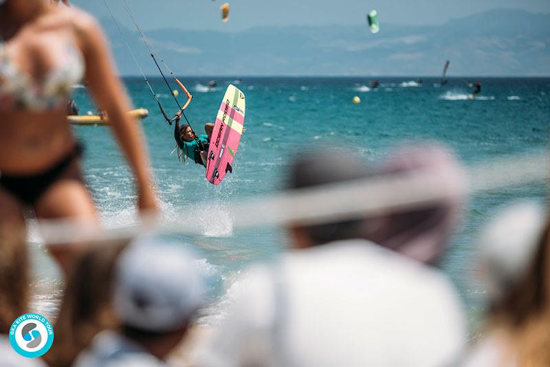 Carla Herrera-Oria claimed the win, and if the double elimination doesn't run this week, her second event win in as many weeks! - 2019 GKA Kite World Cup Tarifa photo copyright Ydwer van der Heide taken at  and featuring the Kiteboarding class