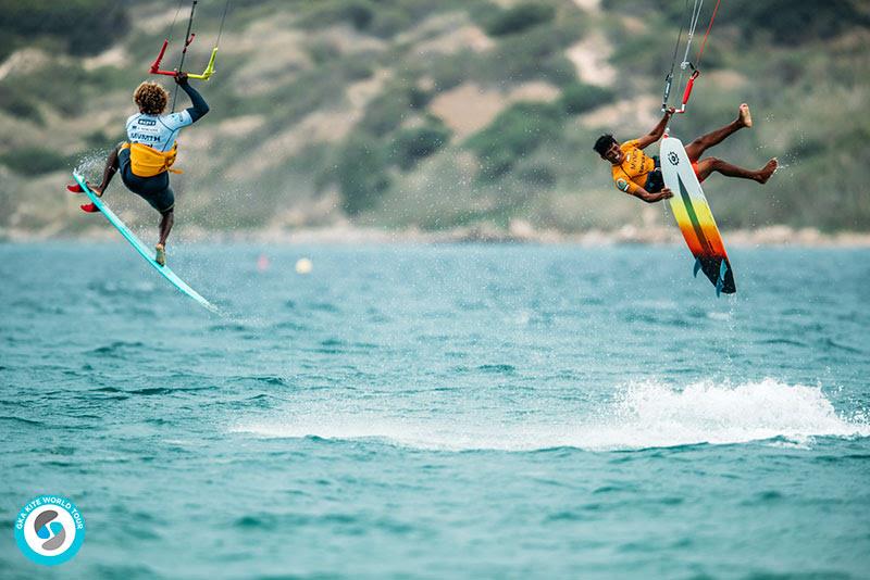 Mitu Monteiro and, yes, Carlos Mario! - GKA Kite World Cup Tarifa 2019 - photo © Ydwer van der Heide