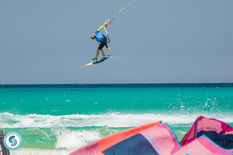 Liam Whaley was on full form today - GKA Freestyle World Cup Fuerteventura 2019 photo copyright Svetlana Romantsov taken at  and featuring the Kiteboarding class
