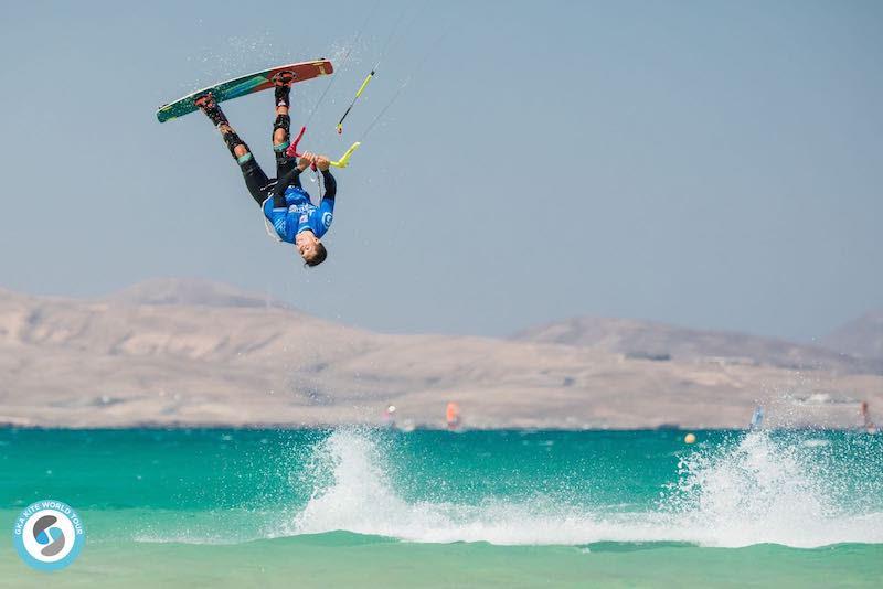 Nico Delmas rode well today to earn a spot in the semi-finals - GKA Freestyle World Cup Fuerteventura 2019 photo copyright Svetlana Romantsov taken at  and featuring the Kiteboarding class