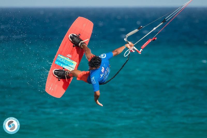 Carlos played it cool today.. but you can bet he'll be braced for battle in the semis - GKA Freestyle World Cup Fuerteventura 2019 photo copyright Svetlana Romantsov taken at  and featuring the Kiteboarding class