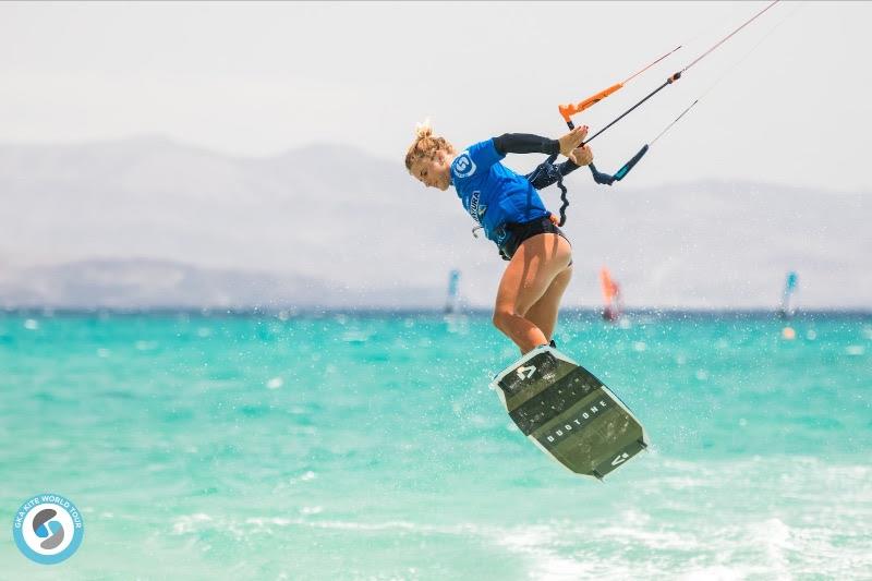 Paula Novotna was the standout rider from round one, combining high scores with ruthless efficiency - GKA Freestyle World Cup Fuerteventura 2019 photo copyright Svetlana Romantsova taken at  and featuring the Kiteboarding class