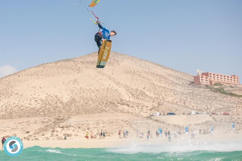 Maxime Chabloz goes for broke photo copyright Svetlana Romantsova taken at  and featuring the Kiteboarding class