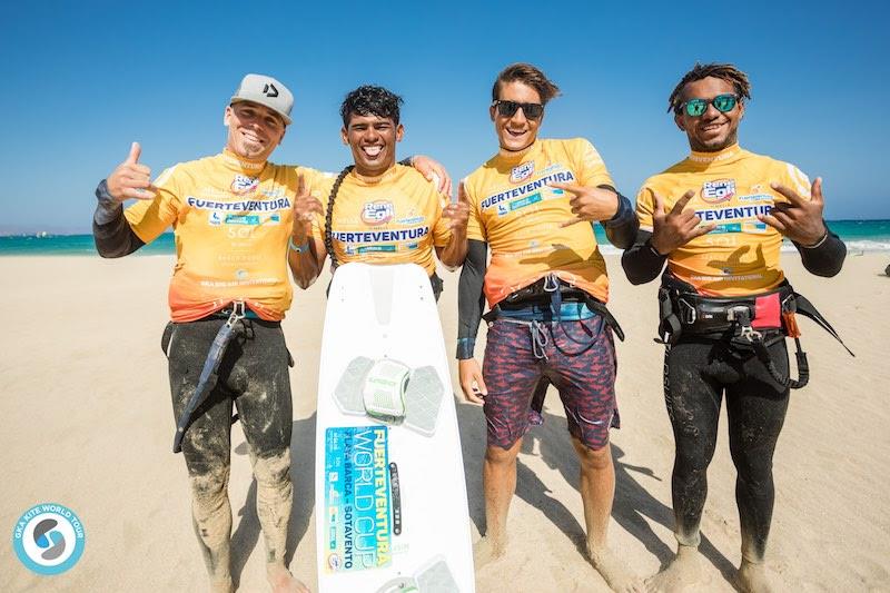 TEAM B left to right: Lewis Crathern (GBR), Carlos Mario (BRA), Pedro Matos (BRA), Anderson Reboucas (DEU) - 2019 GKA Freestyle World Cup Fuerteventura - photo © Svetlana Romantsova