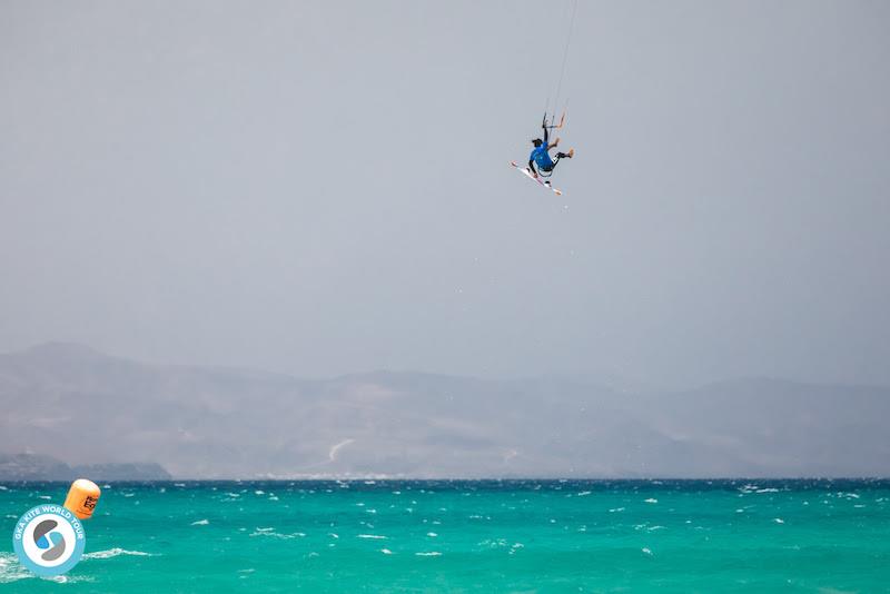 Nelson Gomez booting it into the great beyond - GKA Freestyle World Cup Fuerteventura 2019 photo copyright Svetlana Romantsova taken at  and featuring the Kiteboarding class