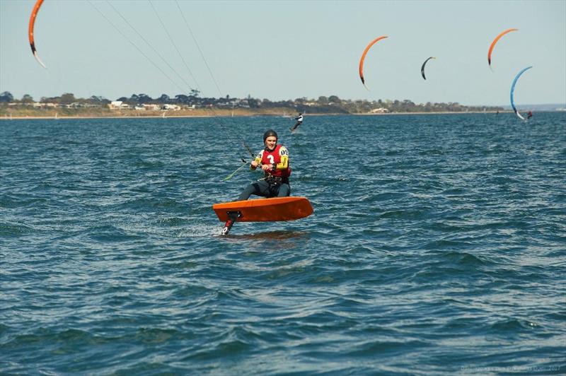 Kite foilers at Sail Sandy Regatta photo copyright Nicholas Duell taken at Sandringham Yacht Club and featuring the Kiteboarding class