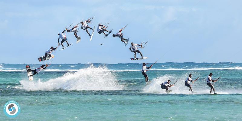 Adeuri with a stomped 317 - 2019 GKA Kite World Cup Mauritius, day 4 photo copyright Svetlana Romantsova taken at  and featuring the Kiteboarding class