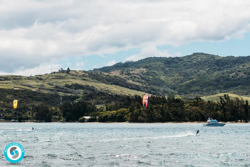 Jalou and Ninja heading back upwind to the launch at Bel Ombre - 2019 GKA Kite World Cup Mauritius, day 7 - photo © Ydwer van der Heide
