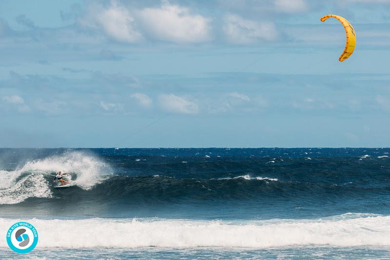 Jalou letting the tail loose - 2019 GKA Kite World Cup Mauritius, day 7 photo copyright Ydwer van der Heide taken at  and featuring the Kiteboarding class