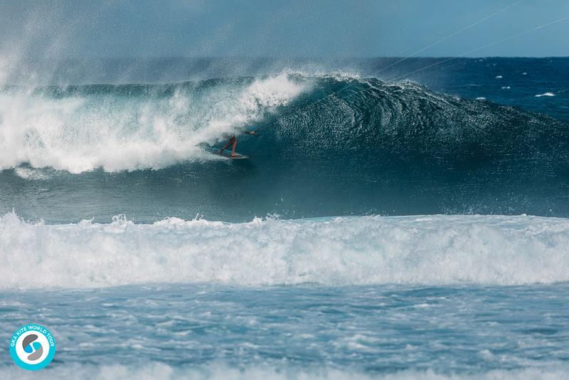 19 year old Charlie Wise stood out in each of his heats in this event. There were several riders who ripped today, but the Australian is definitely a raw wave talent -2019 GKA Kite World Cup Mauritius photo copyright Ydwer van der Heide taken at  and featuring the Kiteboarding class