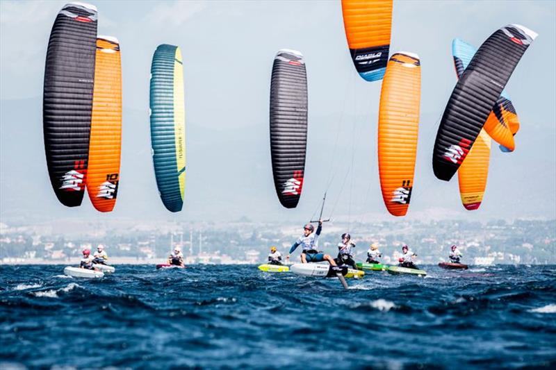 2019 KiteFoil World Series in Sardinia, Italy - Day 1 photo copyright IKA / Alex Schwarz taken at  and featuring the Kiteboarding class