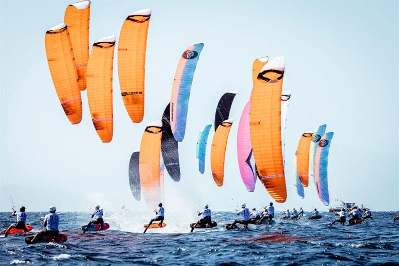 2019 KiteFoil World Series in Sardinia, Italy - Day 1 photo copyright IKA / Alex Schwarz taken at  and featuring the Kiteboarding class