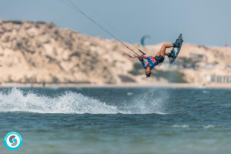 Mikaili, staying low to get high points this time  - GKA Kite World Cup Dakhla, Day 3 - photo © Ydwer van der Heide