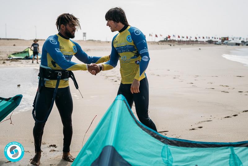 Airton and Reece move on - GKA Kite World Cup Dakhla photo copyright Ydwer van der Heide taken at  and featuring the Kiteboarding class